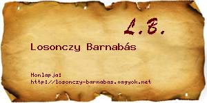 Losonczy Barnabás névjegykártya