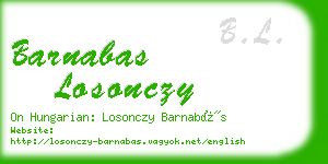 barnabas losonczy business card